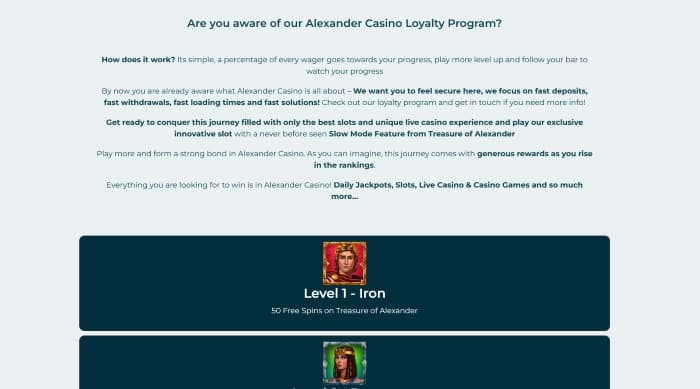 alexander bonus vip