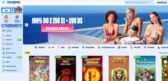 Onlyspins Casino - Aperçu